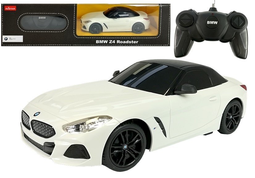 Nuotoliniu būdu valdomas automobilis BMW Z4 Roadster, 1:24, baltas kaina ir informacija | Žaislai berniukams | pigu.lt