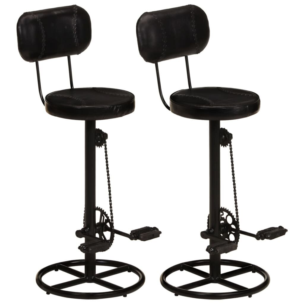 2-jų baro kėdžių komplektas, juodas kaina ir informacija | Virtuvės ir valgomojo kėdės | pigu.lt