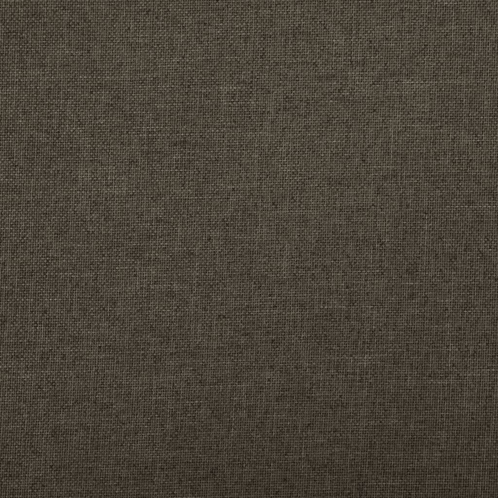vidaXL Sulankstoma taburetė-daiktadėžė, tamsiai ruda, dirbtinis linas kaina ir informacija | Sėdmaišiai ir pufai | pigu.lt
