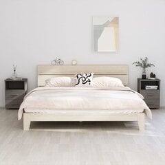 Naktinės spintelės, 40x35x62 cm, 2 vnt, pilkos kaina ir informacija | Spintelės prie lovos | pigu.lt