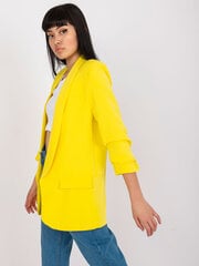 šviesiai geltonas moteriškas švarkas su adela pamušalu цена и информация | Женские пиджаки | pigu.lt