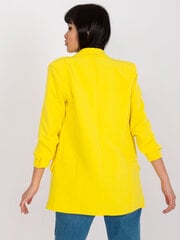 šviesiai geltonas moteriškas švarkas su adela pamušalu цена и информация | Женские пиджаки | pigu.lt