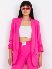 женская куртка без молнии флуо-розового цвета adela цена и информация | Женские пиджаки | pigu.lt
