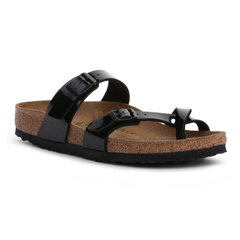 Šlepetės moterims Birkenstock Mayari Black Patent W 71093, juodos kaina ir informacija | Šlepetės moterims | pigu.lt