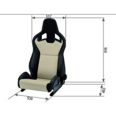 Lenktynių sėdynė Recaro SPORTSTER CS Juoda kopilotas BFN-BB-S3711579 kaina ir informacija | Sėdynių užvalkalai, priedai | pigu.lt