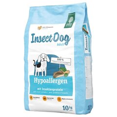 Корм для чувствительных собак Green Petfood InsectDog Hypoallergen 10 кг цена и информация | Сухой корм для собак | pigu.lt