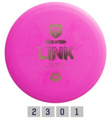 Дискгольф DISCMANIA Putter HARD EXO LINK Evolution Pink 2/3/0/1 цена и информация | Диск-гольф | pigu.lt
