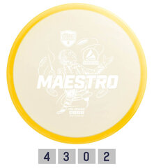 Диск для гольфа DISCMANIA Midrange Driver MAESTRO Active Premium Yellow 4/3/0/2 цена и информация | Диск-гольф | pigu.lt