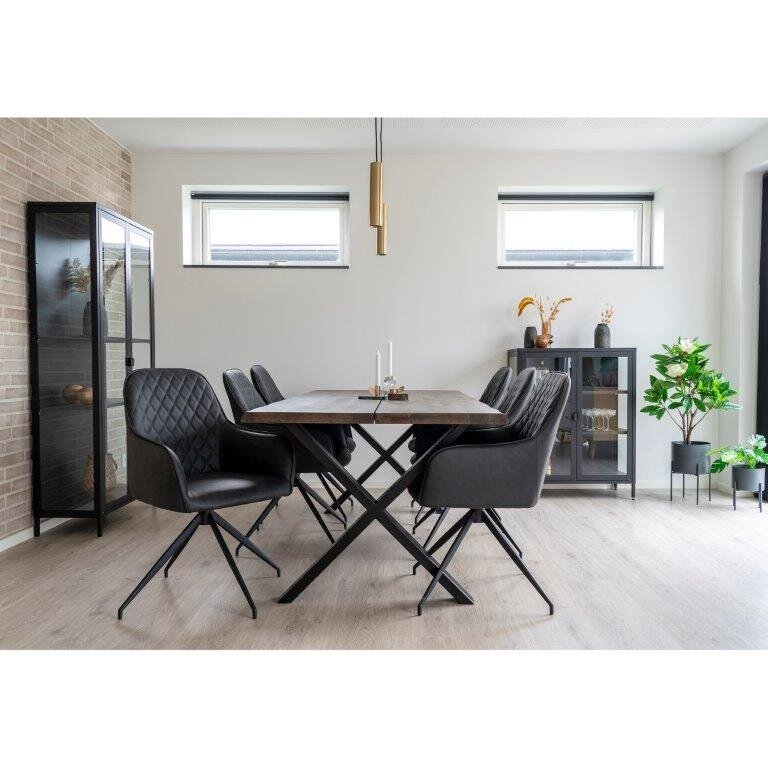 Valgomojo kėdė Harbo, tamsiai pilka kaina ir informacija | Virtuvės ir valgomojo kėdės | pigu.lt