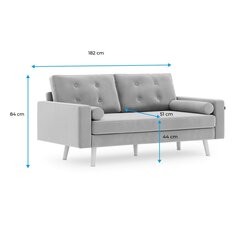 Sofa Homede Mandi 3P, pilka kaina ir informacija | Sofos | pigu.lt