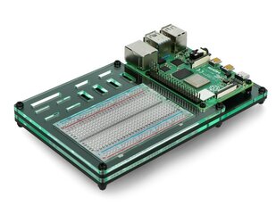 ProtoDock - akrilinė prijungimo stotelė, skirtas Raspberry Pi 3B/4B - PiHut TPH-041 kaina ir informacija | Atviro kodo elektronika | pigu.lt