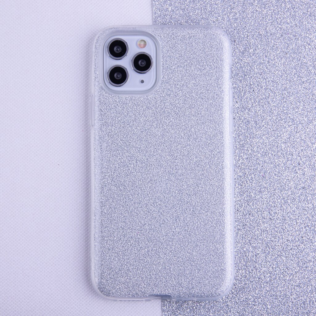 Glitter 3in1 case, skirtas Samsung A22 4G, sidabrinis цена и информация | Telefono dėklai | pigu.lt