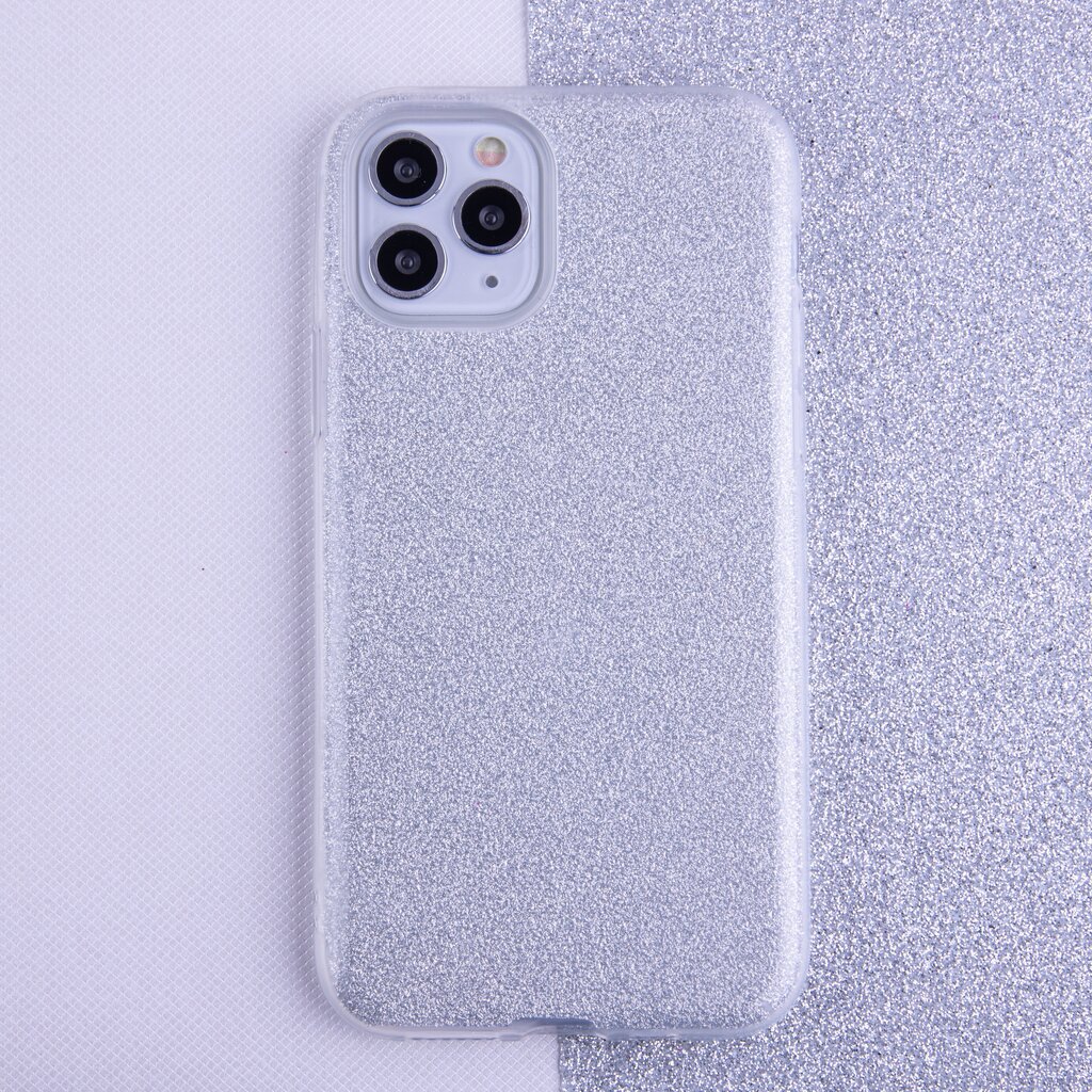 Glitter 3in1 case, skirtas Samsung A22 4G, sidabrinis kaina ir informacija | Telefono dėklai | pigu.lt