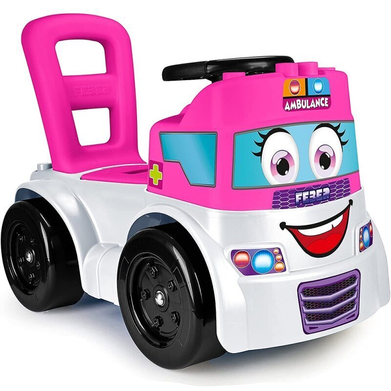 Paspiriama ugniagesių mašina Feber, rožinė kaina ir informacija | Žaislai kūdikiams | pigu.lt