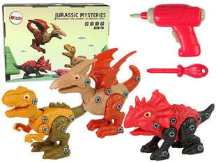 Набор для разборки динозавров из 3 предметов Lean Toys для мальчиков цена и информация | Игрушки для мальчиков | pigu.lt