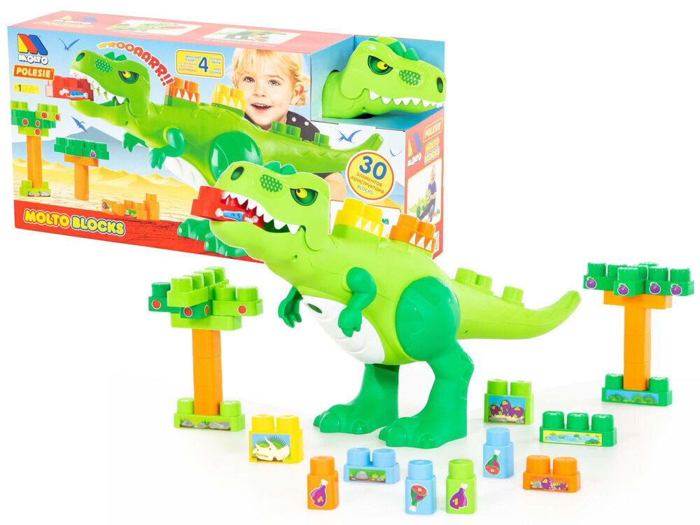Konstruktorius - dinozauras, 30 detalių цена и информация | Žaislai berniukams | pigu.lt