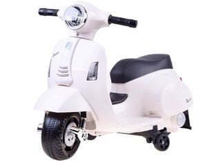 Vaikiškas elektrinis motociklas - Vespa, baltas kaina ir informacija | Elektromobiliai vaikams | pigu.lt