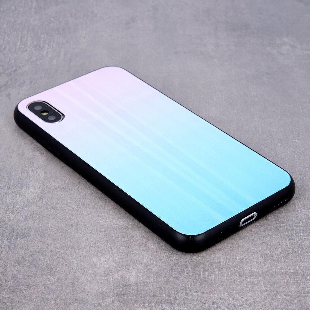 Aurora Glass case, skirtas Samsung Galaxy A22 4G, mėlynas/rožinis цена и информация | Telefono dėklai | pigu.lt