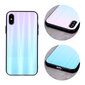 Aurora Glass case, skirtas Samsung Galaxy A22 4G, mėlynas/rožinis kaina ir informacija | Telefono dėklai | pigu.lt