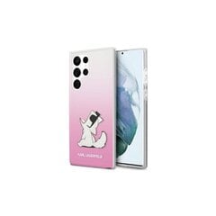 Karl Largerfeld чехол для Samsung Galaxy S22 Ultra KLHCS22LCFNRCPI pink hard чехол Choupette Eat Gradient цена и информация | Чехлы для телефонов | pigu.lt