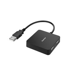 Hama USB Hub, 4 Ports, USB 2.0, black - USB hub kaina ir informacija | Adapteriai, USB šakotuvai | pigu.lt