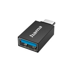 Hama USB adapter, USB-A female, USB-C male, black - Adapter kaina ir informacija | Hama Kompiuterinė technika | pigu.lt