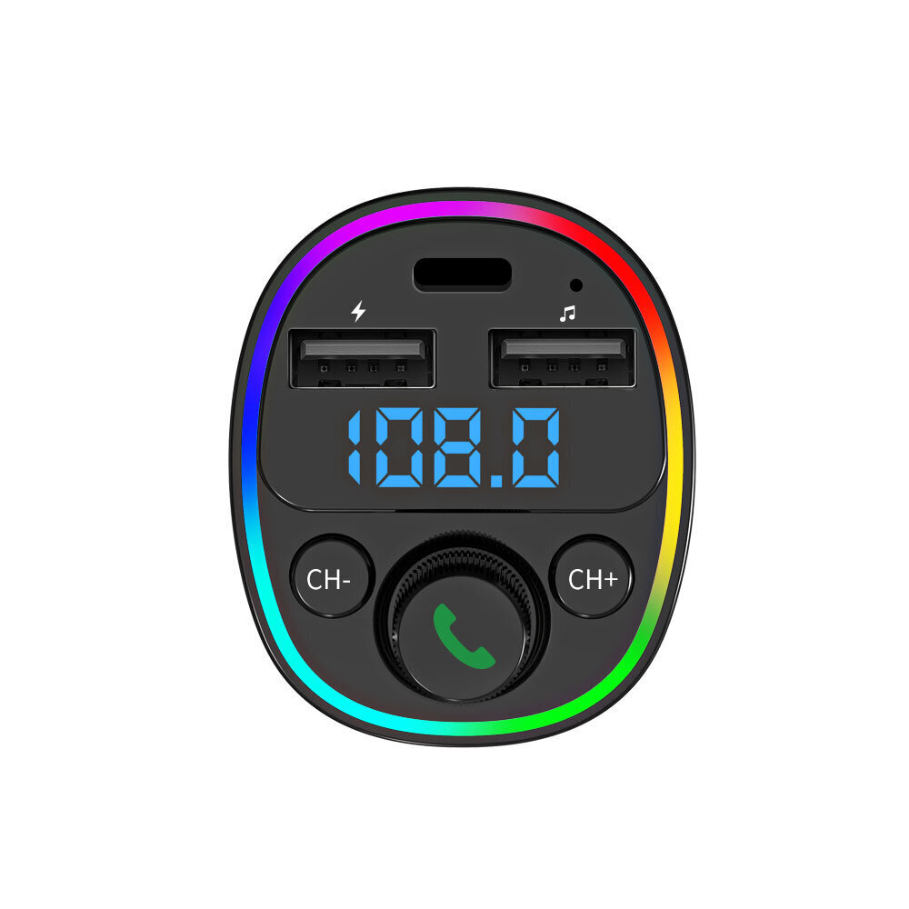 FM moduliatorius G67 BT 5.0, RGB, USBx2 + USB-C цена и информация | FM moduliatoriai | pigu.lt