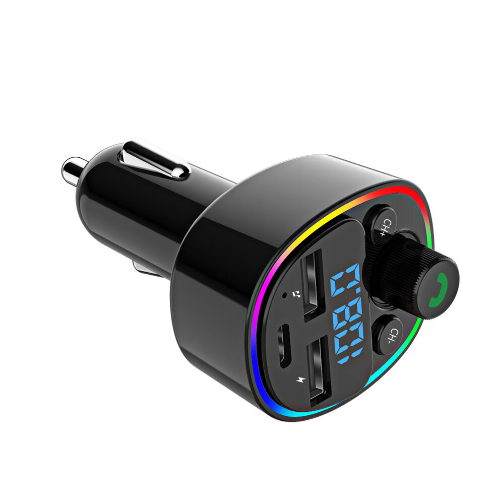 FM moduliatorius G67 BT 5.0, RGB, USBx2 + USB-C цена и информация | FM moduliatoriai | pigu.lt