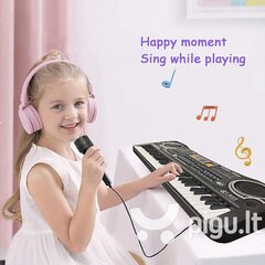Обучающий детский синтезатор с микрофоном и 61 клавиша цена и информация | Развивающие игрушки | pigu.lt