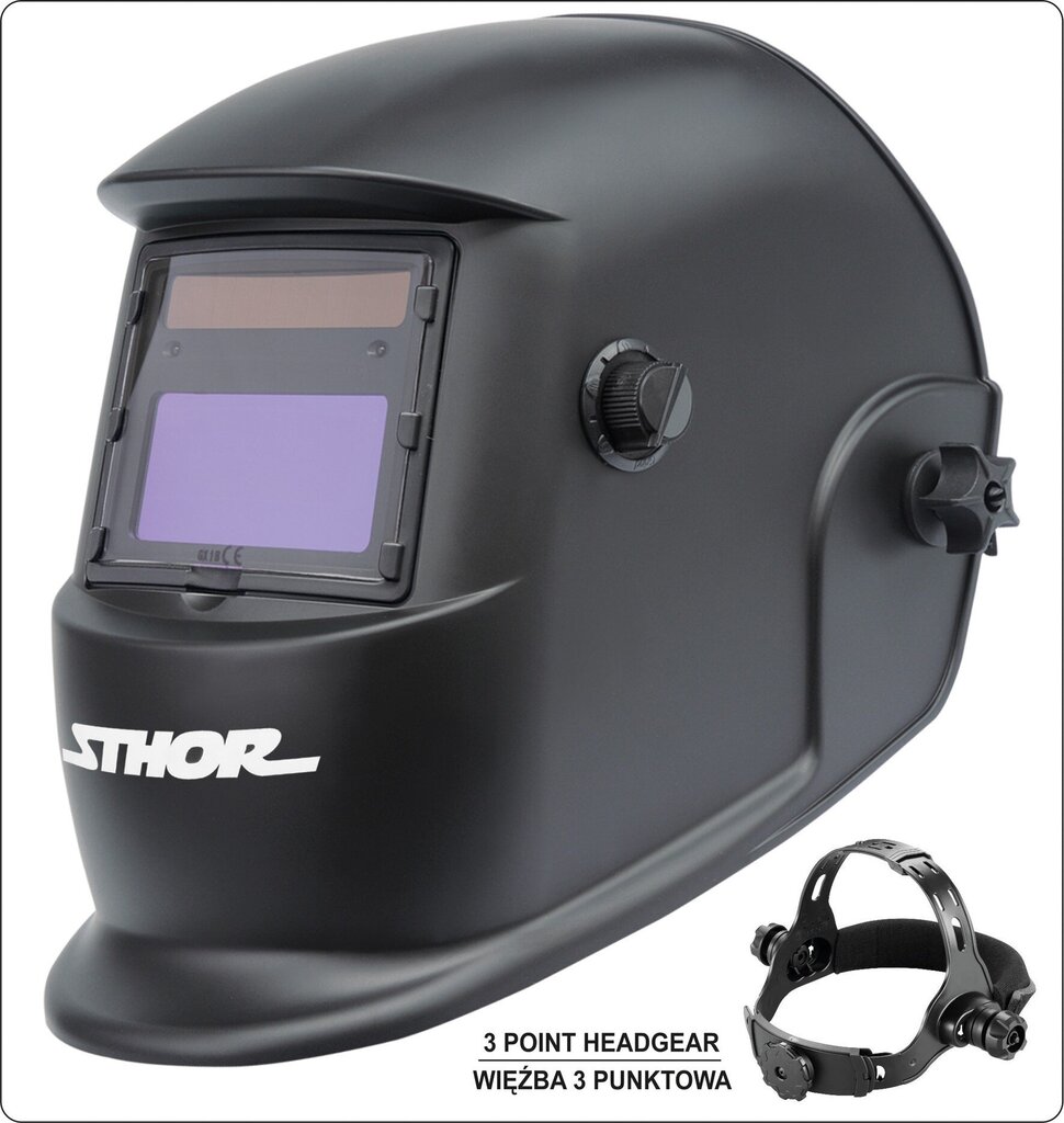 Suvirintojo kaukė su automatiškai tamsėjančiu filtru, Sthor (74480) kaina ir informacija | Galvos apsauga | pigu.lt