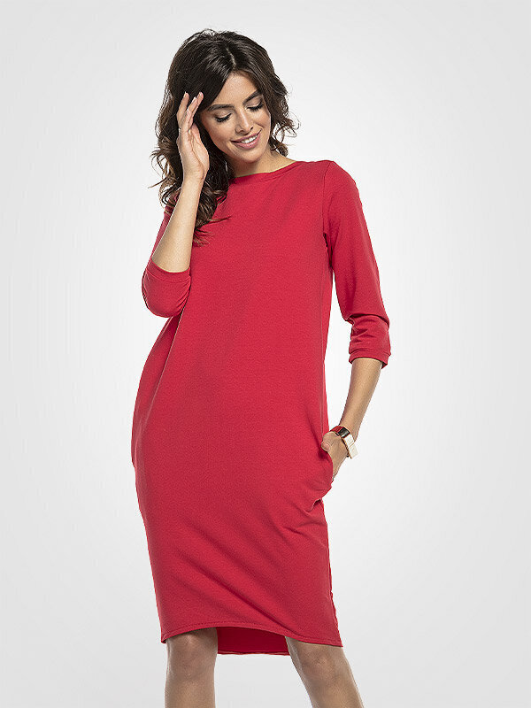 Medvilninė suknelė Tessita T298, raudona kaina ir informacija | Suknelės | pigu.lt