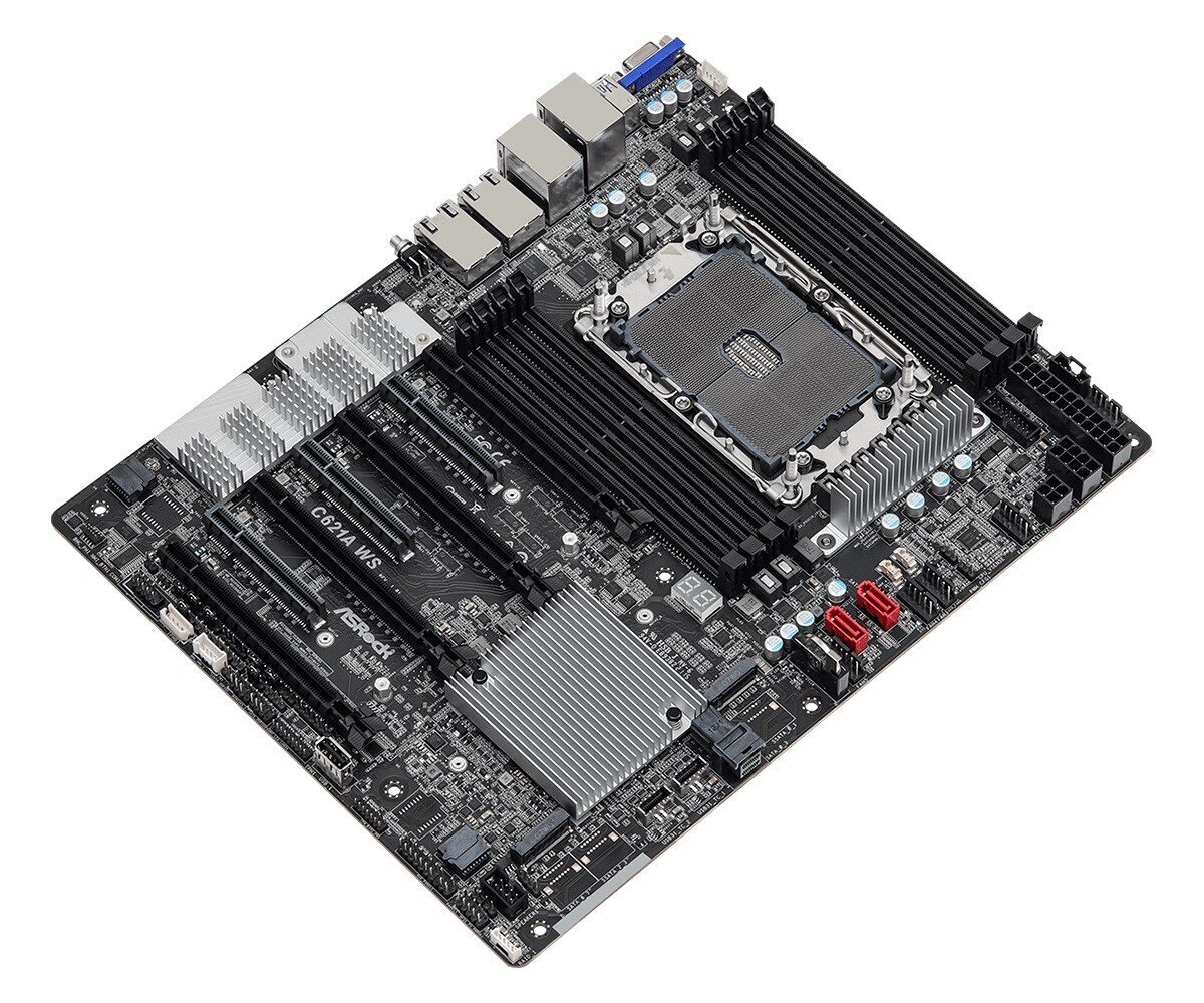 ASRock C621A WS, ATX, LGA4189 (Socket P+), DDR4 kaina ir informacija | Pagrindinės plokštės | pigu.lt