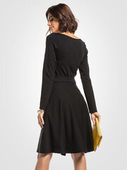 Medvilninė suknelė su dirželiu Tessita T323, juoda kaina ir informacija | Suknelės | pigu.lt