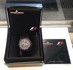 Часы мужские Jacques Lemans Geneve F1 Professional Chronograph F-5003B цена и информация | Мужские часы | pigu.lt