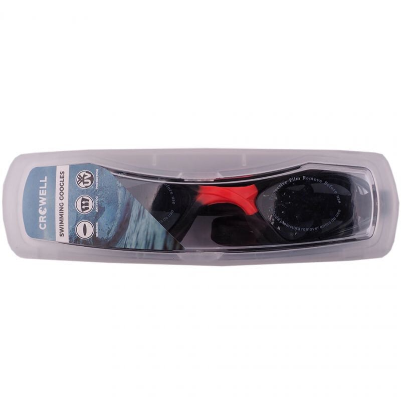 Plaukimo akiniai Crowell Reef, juodi/raudoni цена и информация | Plaukimo akiniai | pigu.lt