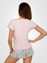 Donna короткая пижама из вискозы с кружевом "Aria Powder Pink - White" цена и информация | Женские пижамы, ночнушки | pigu.lt