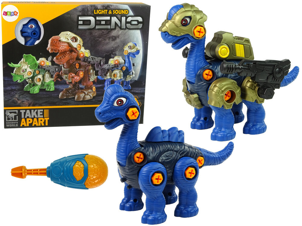 Dinozauras su garso ir šviesos efektais, mėlynas цена и информация | Žaislai berniukams | pigu.lt
