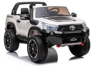 Dvivietis elektromobilis Toyota Hilux, baltas kaina ir informacija | Elektromobiliai vaikams | pigu.lt