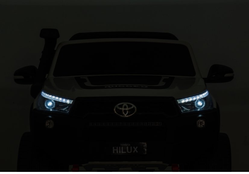 Dvivietis elektromobilis Toyota Hilux, juodas kaina ir informacija | Elektromobiliai vaikams | pigu.lt