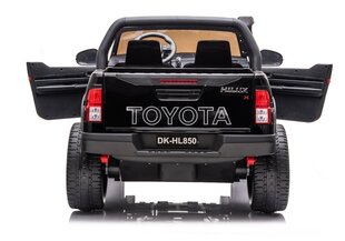 Dvivietis elektromobilis Toyota Hilux, juodas kaina ir informacija | Elektromobiliai vaikams | pigu.lt