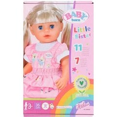 Baby Born Zaph Creation - Little Sister - 36 cm kaina ir informacija | Žaislai mergaitėms | pigu.lt