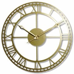 Metalinis laikrodis Vintažas Retro Auksinis 50cm kaina ir informacija | Laikrodžiai | pigu.lt