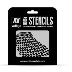 Distorted Honeycomb ST-SF003 Vallejo Hobby Stencils цена и информация | Аппликации, декорации, наклейки | pigu.lt