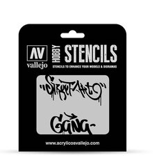 Street Art Nº2 ST-LET004 Vallejo Hobby Stencils цена и информация | Аппликации, декорации, наклейки | pigu.lt