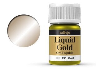 Gold (Alcohol base metallics) 35 ml. Liquid Gold 70791 Vallejo цена и информация | Принадлежности для рисования, лепки | pigu.lt