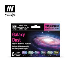 Dažų rinkinys Vallejo, Galaxy Dust 6x 17ml kaina ir informacija | Piešimo, tapybos, lipdymo reikmenys | pigu.lt