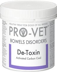 De-Toxin 135g, Nr 90 PRO-VET. 
Полноценная добавка для собак всех пород - связыватель токсинов желудочно-кишечного тракта. Активированный уголь. цена и информация | Витамины, добавки, средства от паразитов для собак | pigu.lt