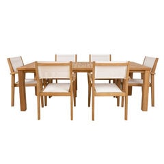 Dining set BALI table and 6 chairs цена и информация | Комплекты уличной мебели | pigu.lt
