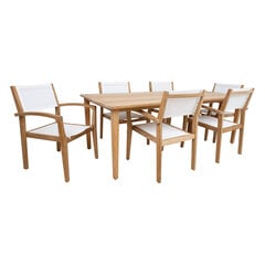 Обеденный комплект MALDIVE (стол и 6 стульев) цена и информация | Комплекты уличной мебели | pigu.lt