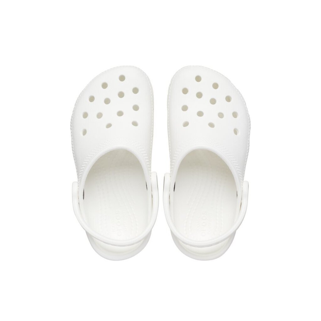 Crocs™ šlepetės vaikams Classic Clog Kid's 206990 165928, baltos kaina ir informacija | Šlepetės, kambario avalynė vaikams | pigu.lt